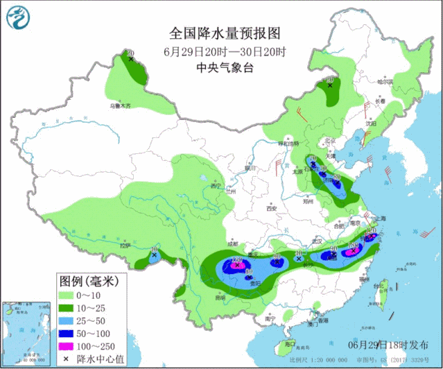 ▲圖為近30天全國(guó)降水實(shí)況圖。來源：中央氣象臺(tái)
